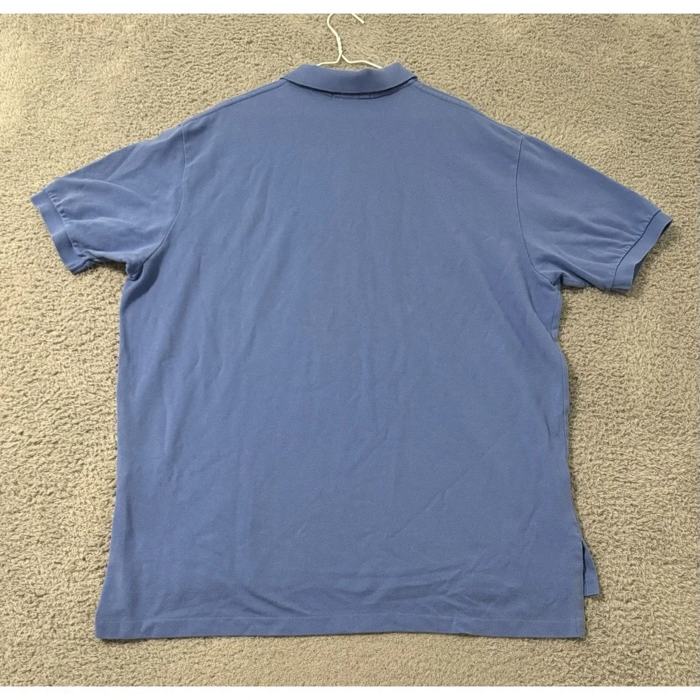 VTG Polo Ralph Lauren‎ Polo Shirt Men 2XL XXL Blue Short Sleeve